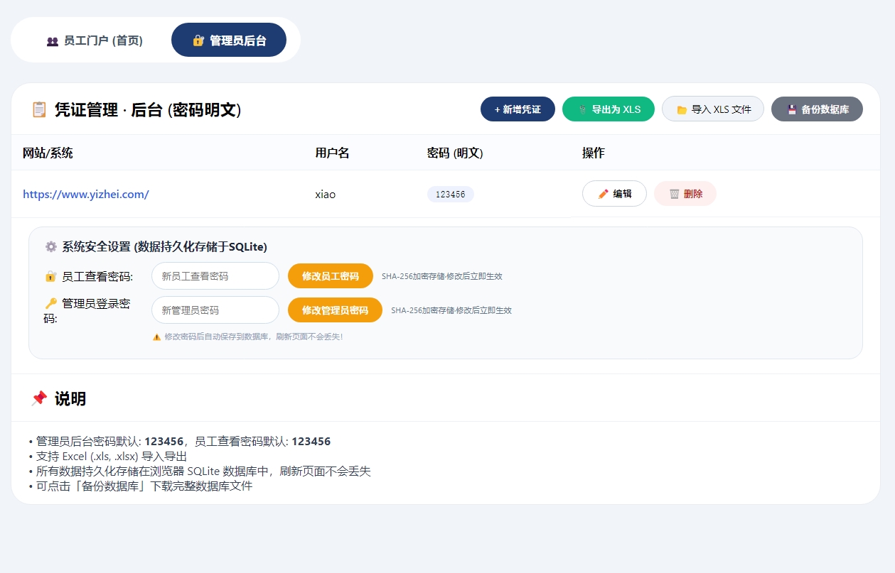 html版网页密码管理系统